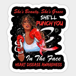 Punch You in the Face HEART DISEASE AWARENESS Sticker